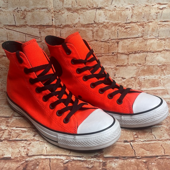 Converse All Star High-Top Neon Orange Sneakers Unisex